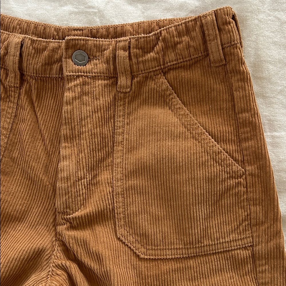 RVCA Tan Corduroy Carpenter Cropped Pants